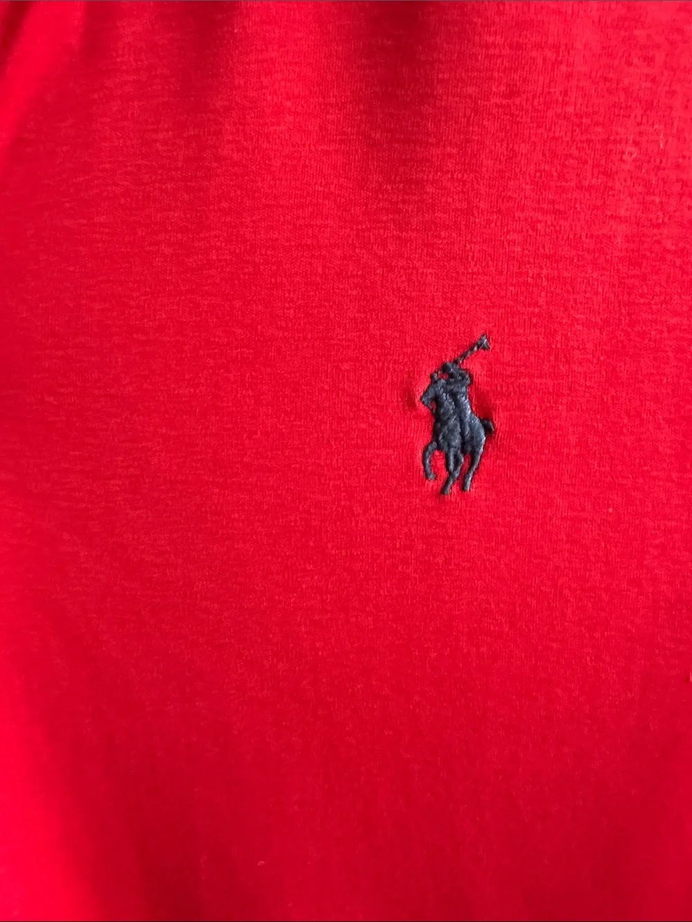 Polo by Ralph Lauren Men’s Bright Red Short-Sleeve Polo with Navy Pony